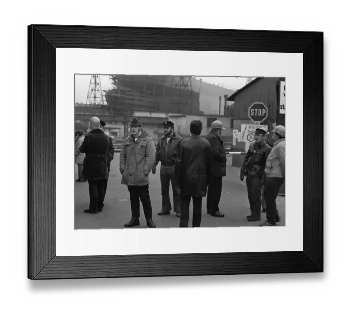 Framed Print : The collective bargaining dispute (strike) of the Industrial Union of Metalworkers (IG Metall)