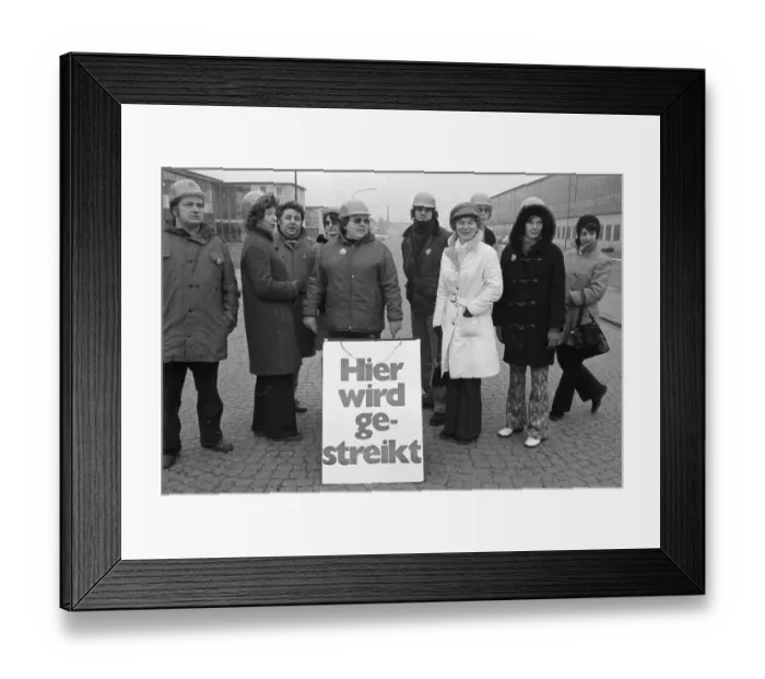 Framed Print : The collective bargaining dispute (strike) of the Industrial Union of Metalworkers (IG Metall) Framed Print : The collective bargaining dispute (strike) of the Industrial Union of Metalworkers (IG Metall)
