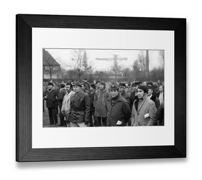 Framed Print : The collective bargaining dispute (strike) of the Industrial Union of Metalworkers (IG Metall)