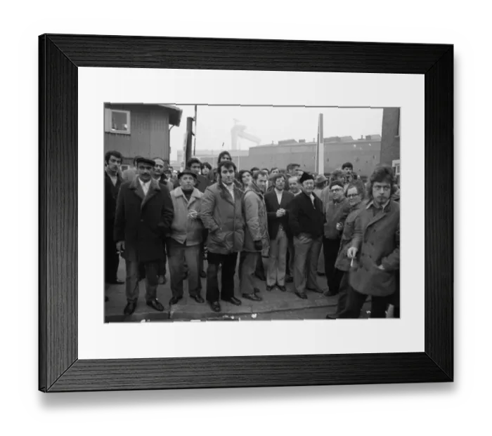 Framed Print : The collective bargaining dispute (strike) of the Industrial Union of Metalworkers (IG Metall)