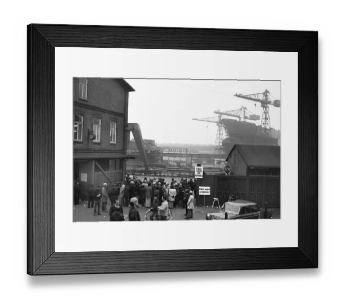 Framed Print : The collective bargaining dispute (strike) of the Industrial Union of Metalworkers (IG Metall)