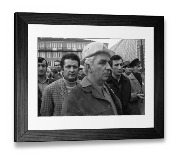 Framed Print : The strike action in the collective bargaining dispute of the Industriegewerkschaft Metall (IG Metall)