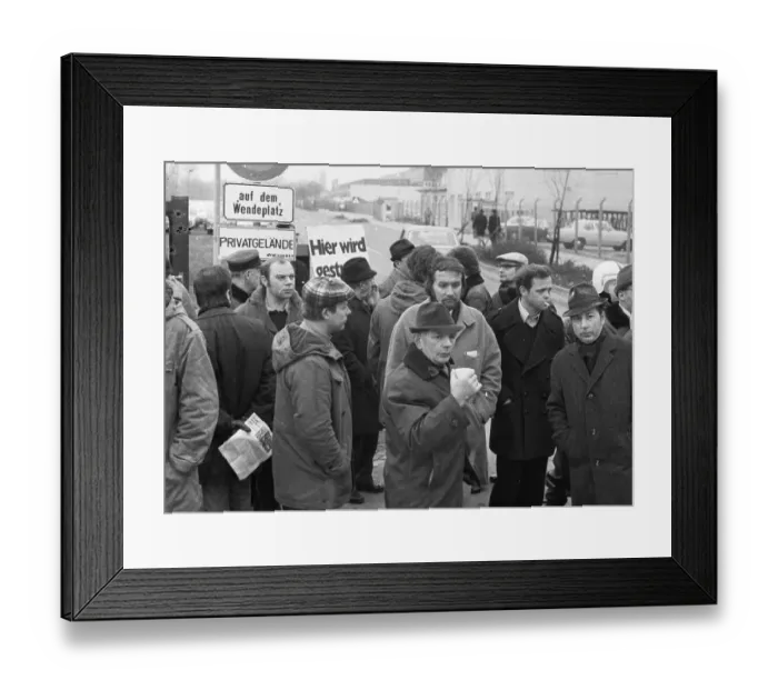 Framed Print : The strike action in the collective bargaining dispute of the Industriegewerkschaft Metall (IG Metall)