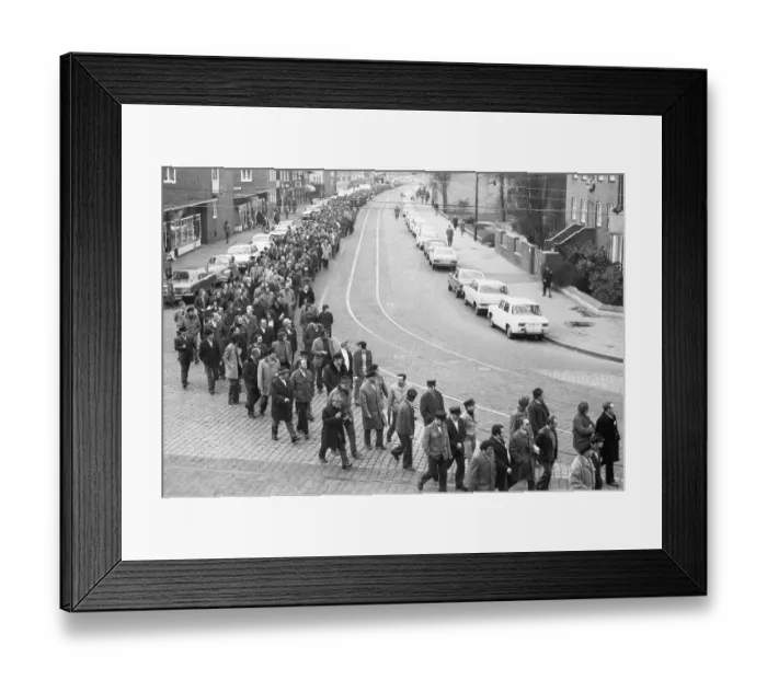 Framed Print : The strike action in the collective bargaining dispute of the Industriegewerkschaft Metall (IG Metall)