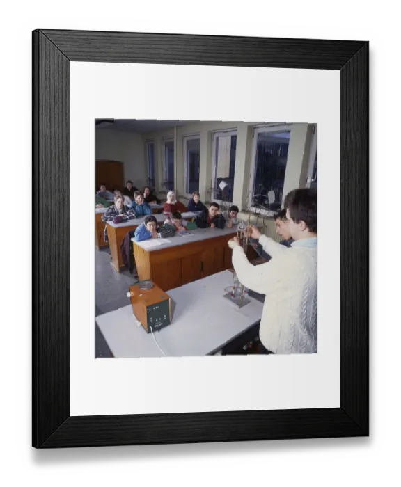 Framed Print : Teaching at a secondary school