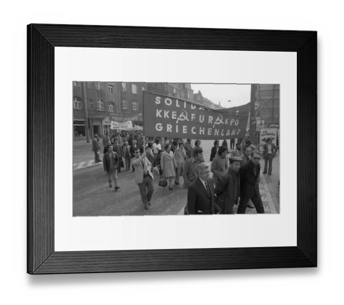 Framed Print : An international youth seminar followed by a demonstration of Germans Framed Print : An international youth seminar followed by a demonstration of Germans