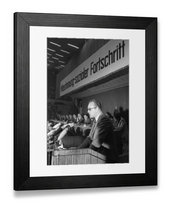 Framed Print : Rally of the German Trade Union Confederation (DGB) on the subject of co-determination on 07