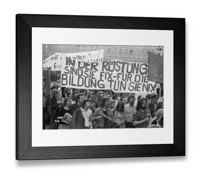 Framed Print : During the IV Federal Congress of the DKP-affiliated SDAJ