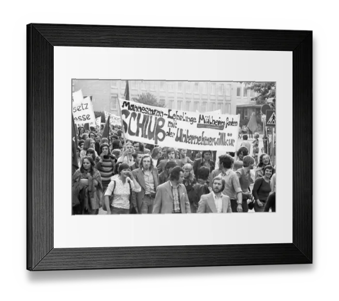 Framed Print : During the IV Federal Congress of the DKP-affiliated SDAJ