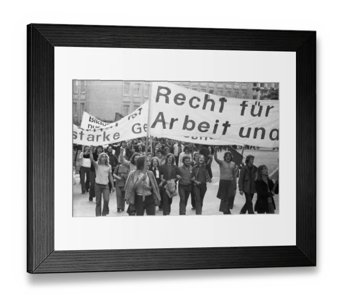Framed Print : During the IV Federal Congress of the DKP-affiliated SDAJ