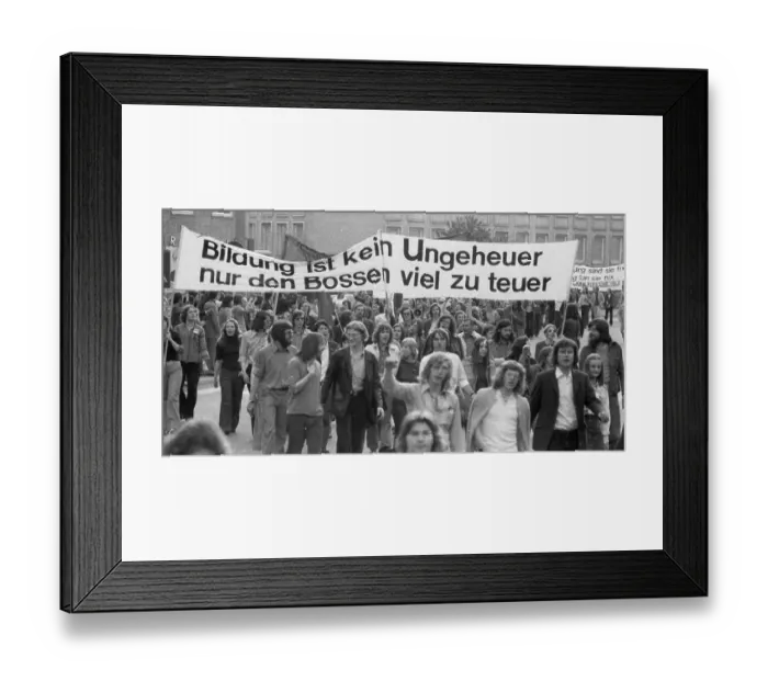 Framed Print : During the IV Federal Congress of the DKP-affiliated SDAJ