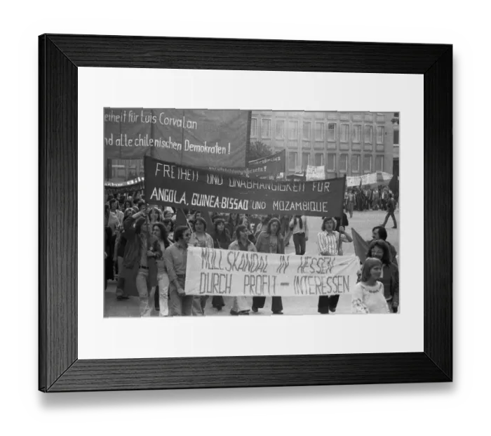 Framed Print : During the IV Federal Congress of the DKP-affiliated SDAJ