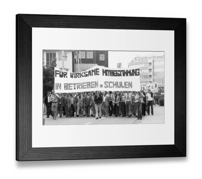 Framed Print : During the IV Federal Congress of the DKP-affiliated SDAJ
