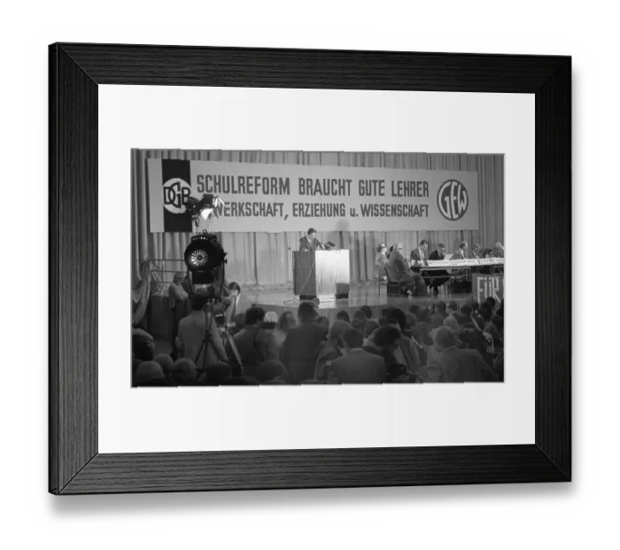 Framed Print : The Education and Science Union (GEW) demonstrated for an improvement of education in Cologne