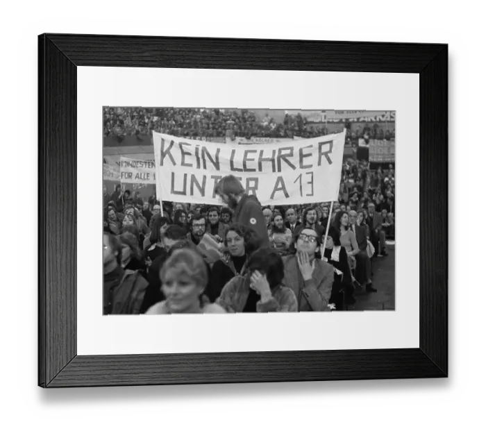 Framed Print : The Education and Science Union (GEW) demonstrated for an improvement of education in Cologne