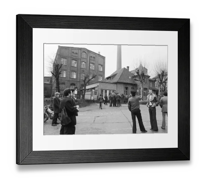 Framed Print : The strike of the miners of HBL Lorraine on 23