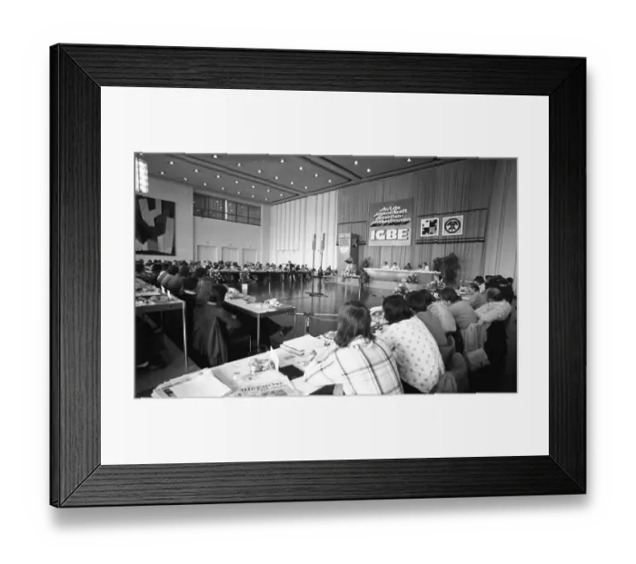 Framed Print : The Youth Conference of the Industrial Union Mining Energy (IGBE) on 07