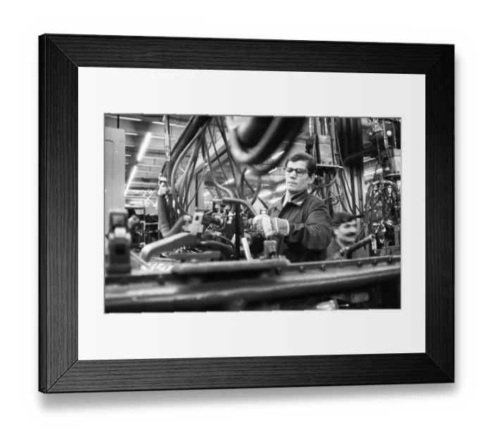 Framed Print : Production on the bodies of Opel AG vehicles at Plant I on 09