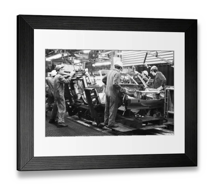 Framed Print : Production on the bodies of Opel AG vehicles at Plant I on 09