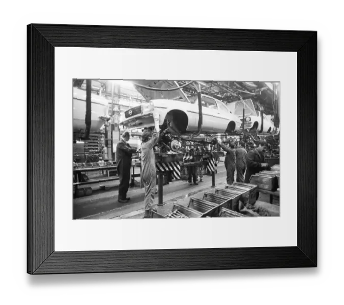 Framed Print : Production on the bodies of Opel AG vehicles at Plant I on 09
