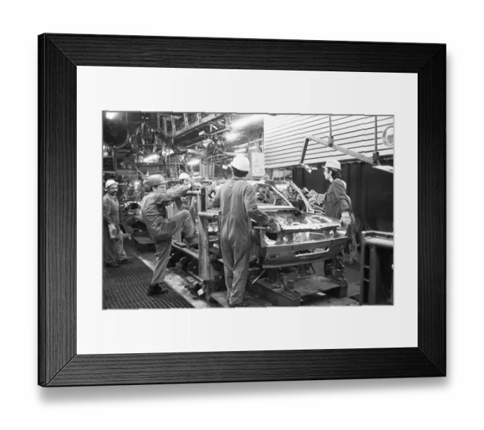 Framed Print : Production on the bodies of Opel AG vehicles in Plant I on 09