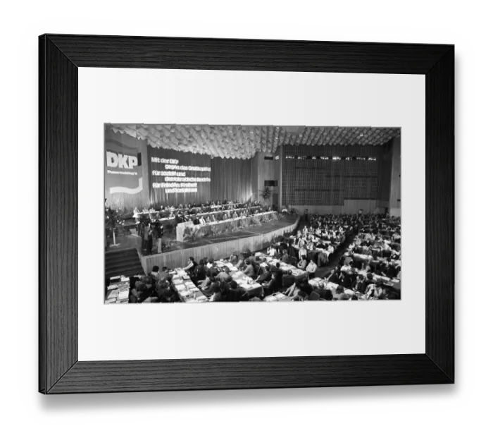 Framed Print : The Party Congress of the German Communist Party (DKP) in Bonn