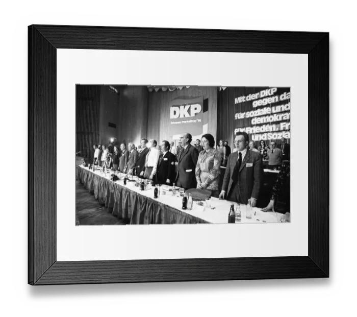 Framed Print : The Party Congress of the German Communist Party (DKP) in Bonn