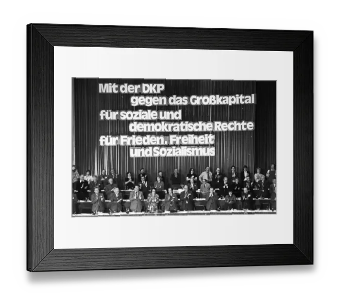 Framed Print : The Party Congress of the German Communist Party (DKP) in Bonn