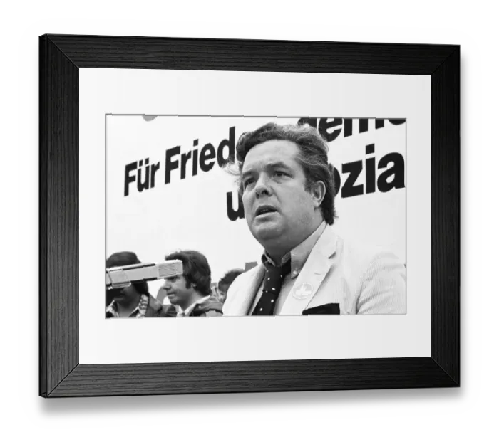 Framed Print : More than 40, 000 supporters of the peace movement gathered in Bonn on 22 May 1976 for a demonstration in favour of