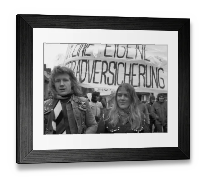 Framed Print : About 1, 500 motorbike riders rallied against a drastic increase in motorbike insurance premiums on 11