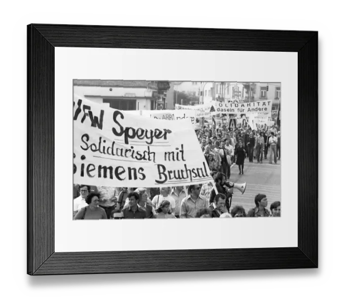 Framed Print : About 6000 workers and employees
