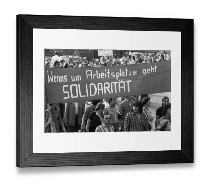 Framed Print : About 6000 workers and employees