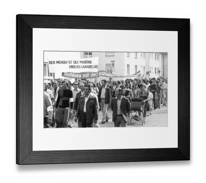 Framed Print : About 6000 workers and employees