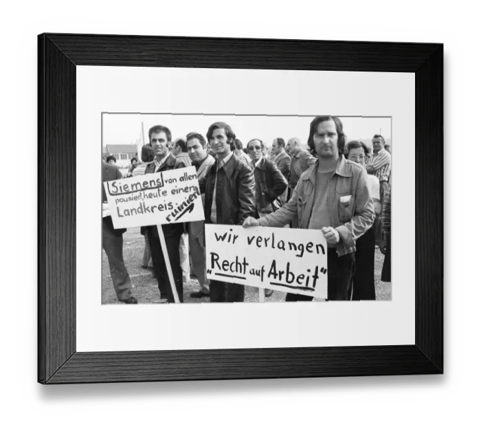 Framed Print : About 6000 workers and employees