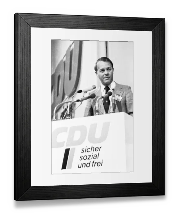 Framed Print : The Party Congress of the Christian Democratic Union (CDU) on 24