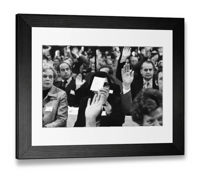 Framed Print : The Party Congress of the Christian Democratic Union (CDU) on 24