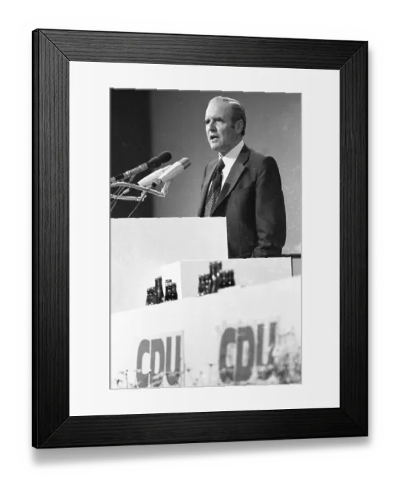 Framed Print : The Party Congress of the Christian Democratic Union (CDU) on 24