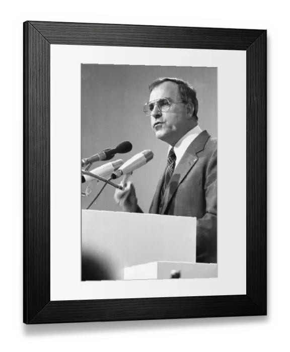 Framed Print : The Party Congress of the Christian Democratic Union (CDU) on 24