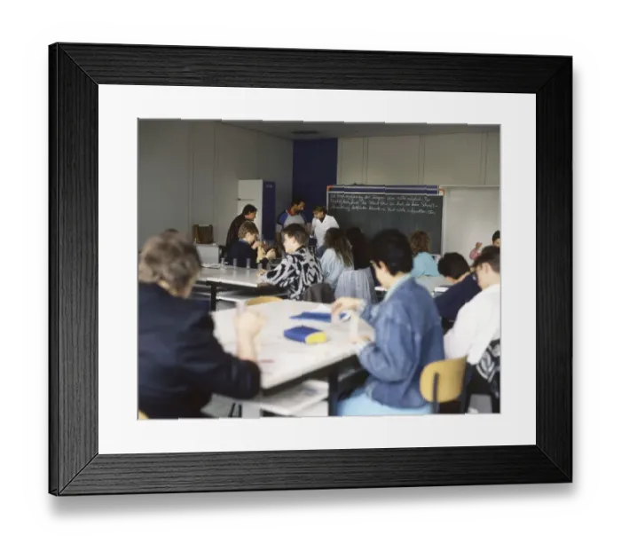 Framed Print : Teaching at a secondary school on 25