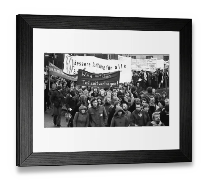 Framed Print : Against teacher unemployment, more than 5000 paedagogues Framed Print : Against teacher unemployment, more than 5000 paedagogues