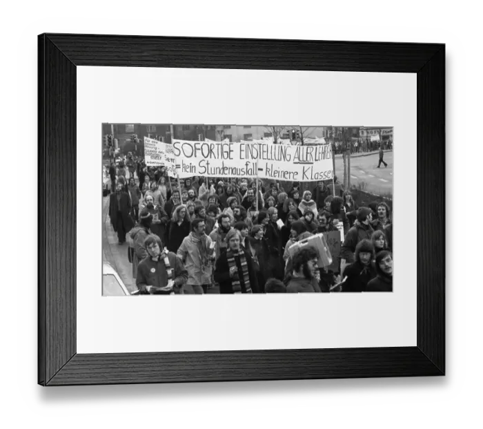 Framed Print : Against teacher unemployment, more than 5000 paedagogues Framed Print : Against teacher unemployment, more than 5000 paedagogues