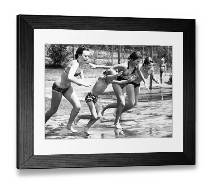 Framed Print : The summer of 1976 brought lots of sunshine and full swimming pools