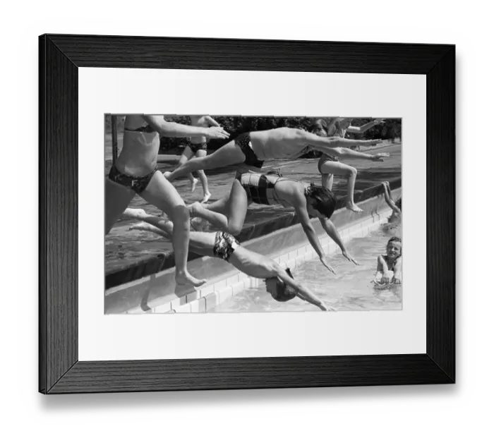Framed Print : The summer of 1976 brought lots of sunshine and full swimming pools