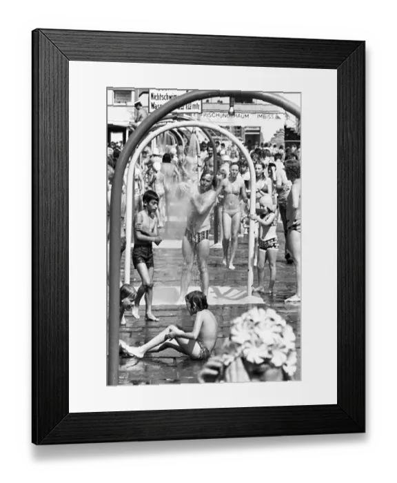 Framed Print : The summer of 1976 brought lots of sunshine and full swimming pools