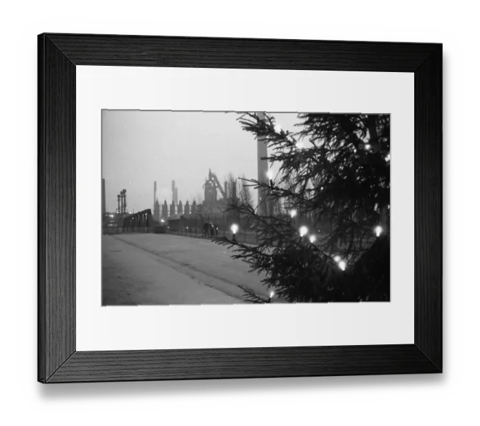 Framed Print : Pre-Christmas at the Hoesch AG Westfalenhuette on 12