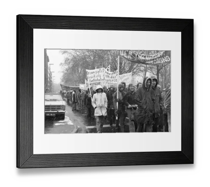 Framed Print : Students of the Ruhr University Dortmund