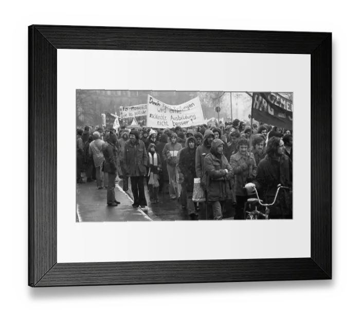 Framed Print : Students of the Ruhr University Dortmund