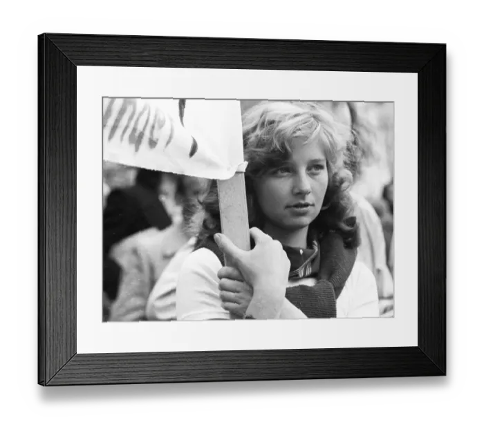 Framed Print : The Education, Science Union (GEW) demonstrated against teacher unemployment on 12
