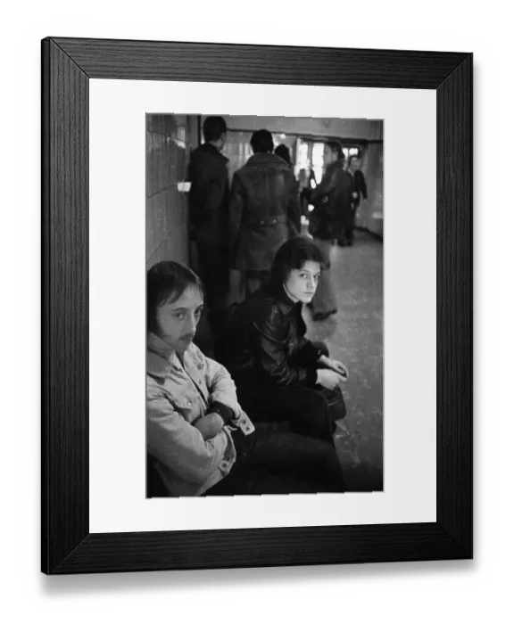 Framed Print : Unemployed people in the corridors of the Gelsenkirchen Labour Office on 28 Framed Print : Unemployed people in the corridors of the Gelsenkirchen Labour Office on 28