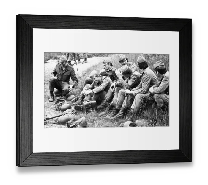 Framed Print : Everyday life of Bundeswehr recruits in a barracks on 26 Framed Print : Everyday life of Bundeswehr recruits in a barracks on 26